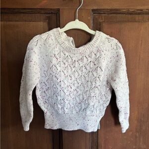 Jamie Kay Pink Speckled Knit Sweater with Ribbon